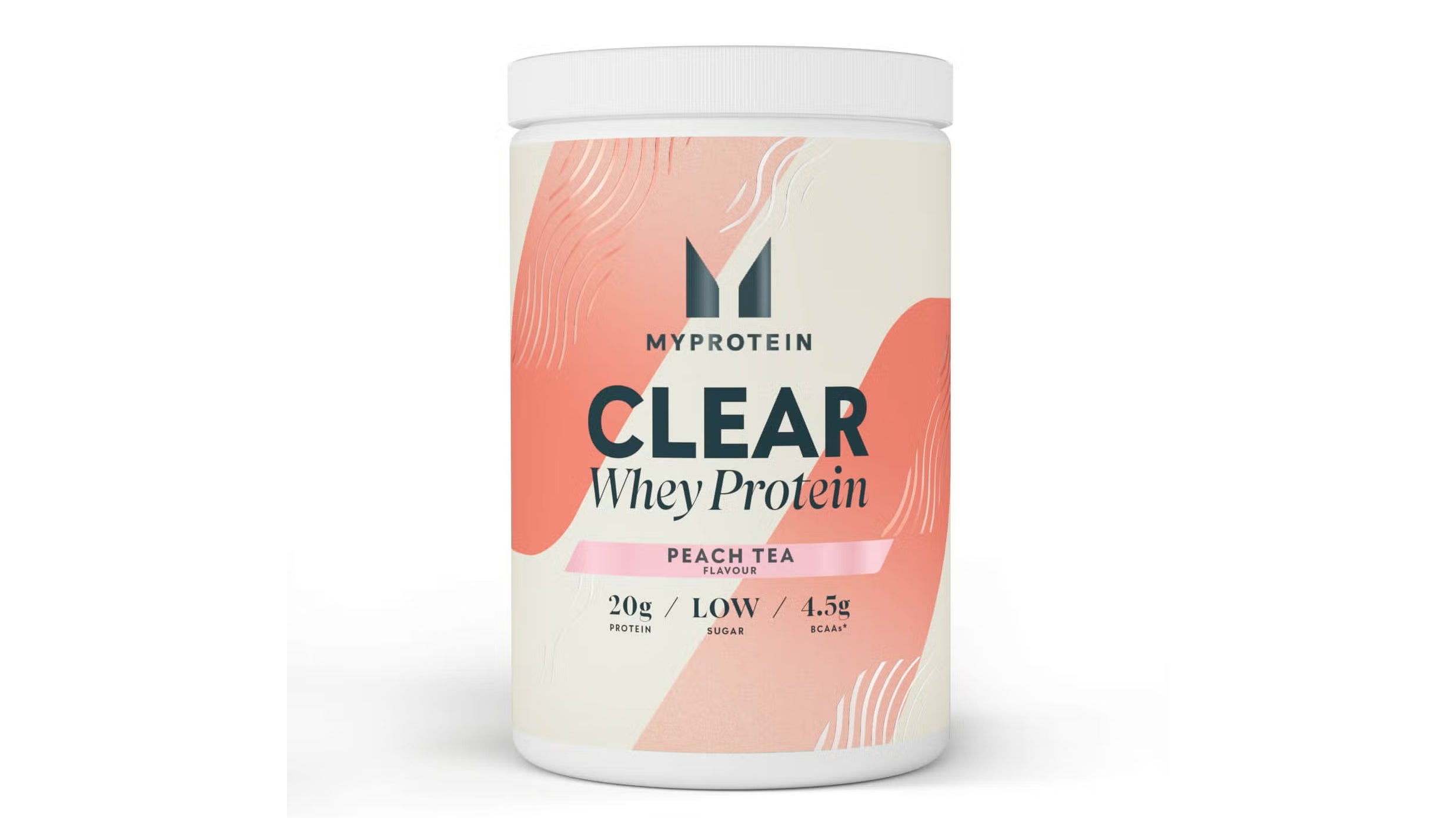 MyProtein Clear Whey Isolate on a white background