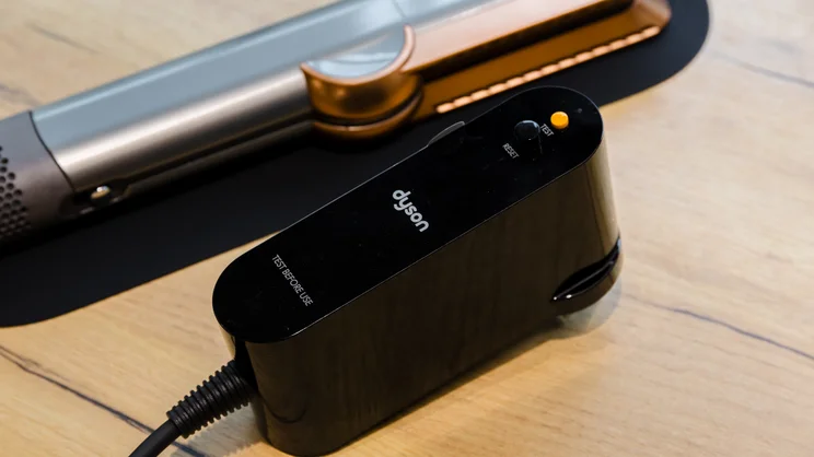 Dyson Airstrait review: hair straightener and plug