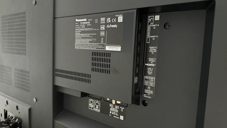 Image displaying the connection ports found on the rear of the Panasonic Z95A OLED TV