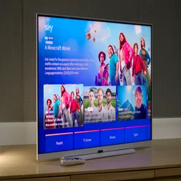 The Sky Glass Air TV, pictured in sea green