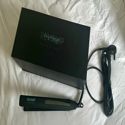 Revamp Touch Digital hair straightener review box and straighteners next to it.
