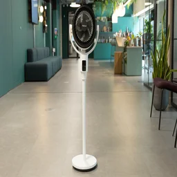 The ProBreeze AirFlo 43in Hybrid Pedestal Fan in an office
